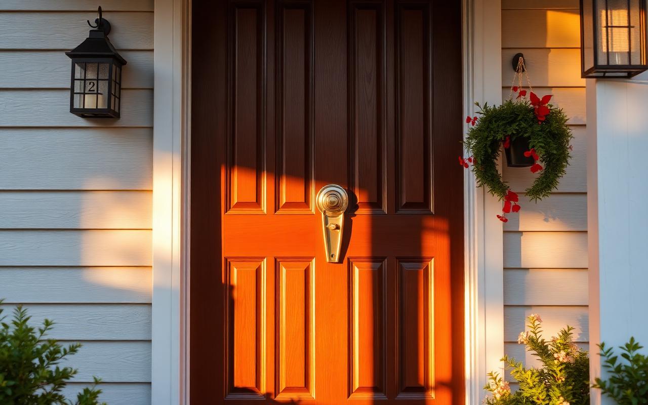 Residential locksmith installing a lock at a home in Tega Cay, SC
